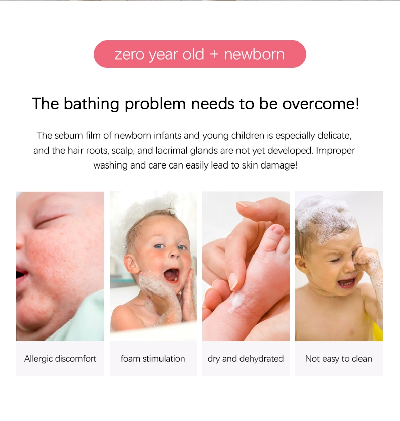Children Shower Moisturizing Skin Care Baby Shampoo and Body Wash 2 in 1
