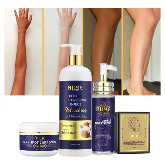 Amazon Best Selling Ailke 7 Days Whitening Cream Remove Dark Spots-Glutathione Serum Skin Care Set