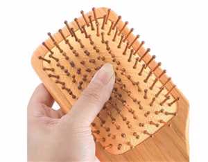 Hair Brush, Eco-Friendly Natural Wooden Bamboo Paddle Hairbrush, Massaging Scalp, Reducing Tangle & Hair Breakage, Promoting Hair Growth