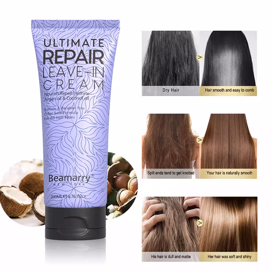 OEM Professional Hair Care Leave -in Conditioner Cream for Damage Curly Hair Product